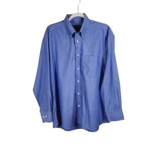 Joseph and Lyman non iron blue cotton long sleeved button up dress shirt 16 1/2